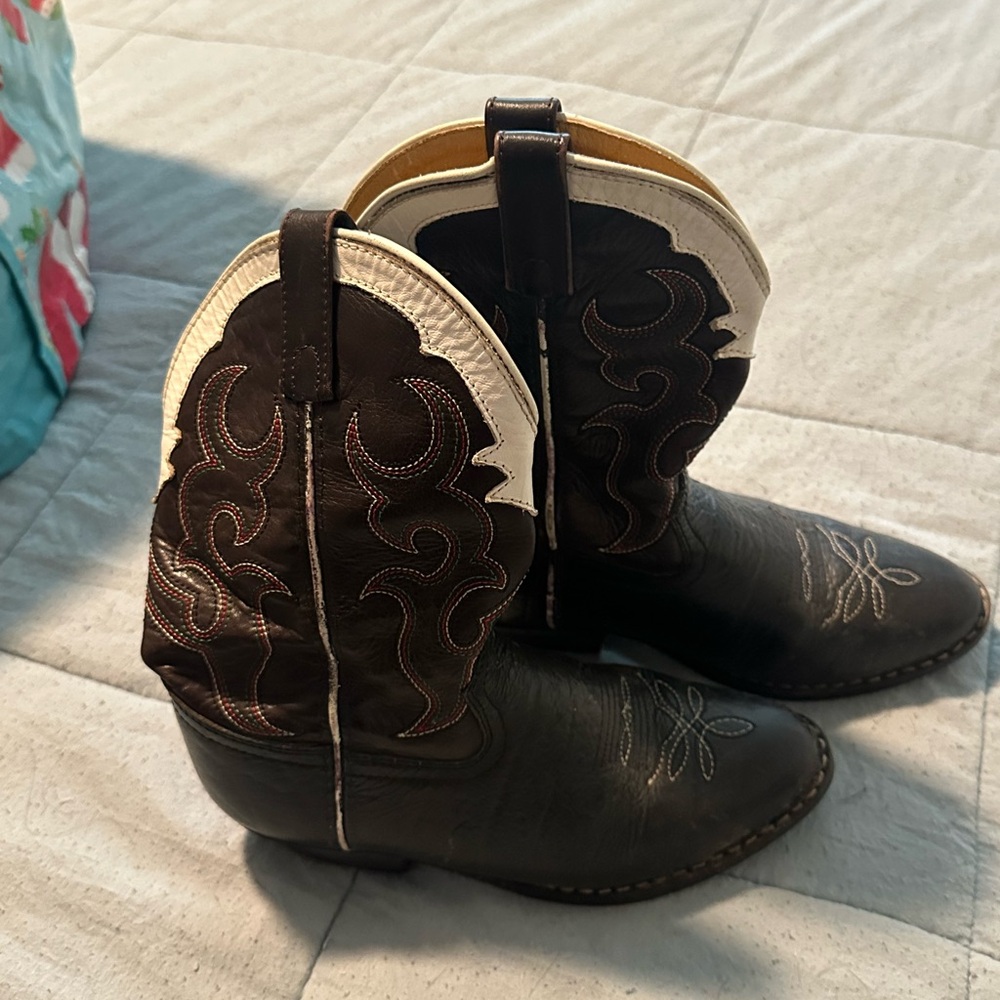 Brown and Cream Western Boots